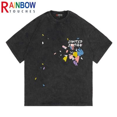 Rainbowtouches 2022 Half-Sleeve T-Shirt Unisex High Street Vintage Graphic T Shirt Loose Casual Street Fashion Blind box Pattern