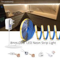 卍☎✶ DC 12V COB Led Strip Tape Light 320 leds/m Width 8mm with Adapter Cabinet Door Touch Dimmer Hand Sweep PIR Motion Sensor Switch