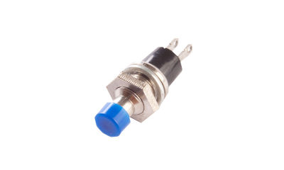 SPST momentary switch (Round 6.63mm Blue) - COSW-0453