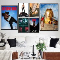 Travis Scott Astroworld Rodeo วัน Rap เพลงอัลบั้มโปสเตอร์-ภาพวาดผ้าใบ Wall Art รูปภาพสำหรับห้องนั่งเล่นตกแต่งบ้าน