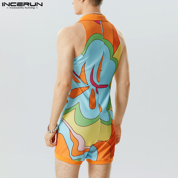 incerun-ชุดชายหาดแขนกุดสำหรับผู้ชาย-ชุดฮาวายมีกระดุมพิมพ์ลายเสื้อคลุมมีคอเสื้อ-สไตล์ตะวันตก