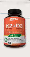 Nutriflair Plant-Based Vitamin K2 + D3 90 Capsules