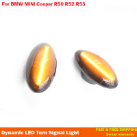 2X แบบไดนามิก LED ด้านข้าง Marker Light ไหลด้านข้าง Repeater โคมไฟข้อผิดพลาดฟรีแผงสำหรับ BMW สำหรับ MINI Cooper R50 R52 R53 2002-2008