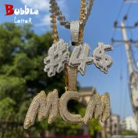 Bubble Letter Personalized Necklace Men Customized Name Pendant Iced Out Charms Hip Hop Jewelry 2022 Trend Luxury Designer Fashion Chain Necklaces