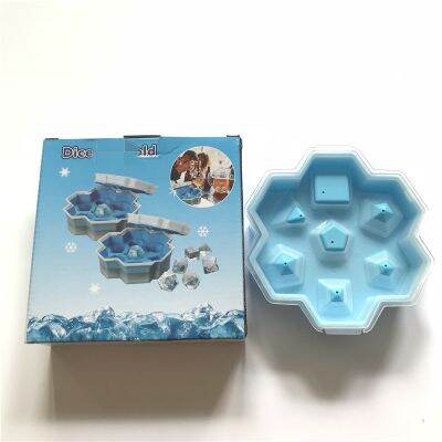 [COD] tray with silicone ice cube box freezing mold quick freezer refrigerator net red