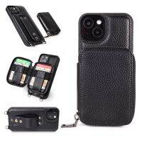 Detachable Wallet Crossbody Phone Case For Iphone 14 12 Pro Max 13 Mini Card Holder Purse Lanyard Wrist Strap Leather Cover