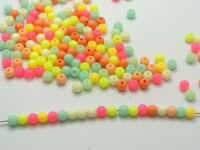 1000 Mixed Pas Color Acrylic Round Beads 4mm Smooth Ball Spacer