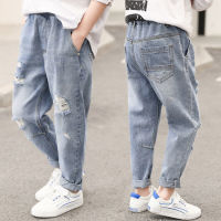 IENENS Boys Denim Pants Fashion Long Trousers Kids Toddler Jeans Children Clothes Bottoms for 4-11T