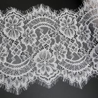 [HOT!] (3 meters/lot) 22cm White eyelash lace fabric Decoration Love Wedding dress accessories