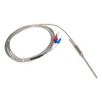 Special Offers FTARP08 PT100 Type 50Mm Flexible Probe  2M Metal Braided Cable RTD Temperature Sensor