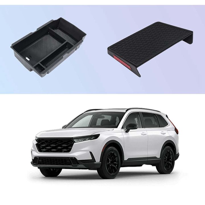2piece-center-console-organizer-tray-and-armrest-storage-box-for-2023-honda-cr-v-accessories-insert-secondary-replacement-parts