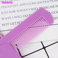 Butterfly) Folding Hair Brush Travel Hair Comb Portable Fold Hair Brush Mirror Travel Comb