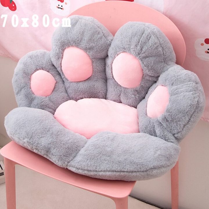 1pc White Cartoon Cat Paw Shaped Seat Cushion