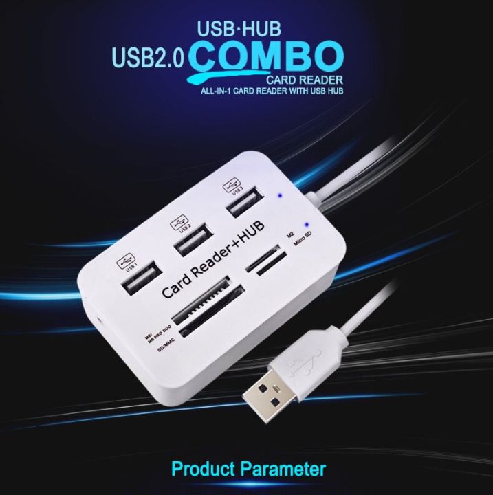 ฮับ-usb-คอมโบ3พอร์ต2-0เครื่องอ่านการ์ดความเร็วสูงที่พ้วง-usb-usb-แยกฮับ-all-in-1-feona