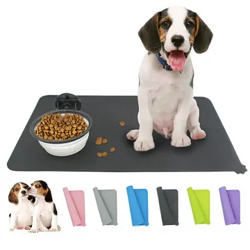 Waterproof Pet Mat For Dog Cat Solid Color Silicone Pet Food Pad