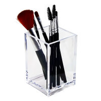 Acrylic Makeup Brush Storage Tube Light Luxury Transparent Pen Holder Desk Table Cosmetics Storage Jewelry Box Container