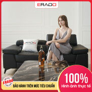Ghế sofa đơn da bò thật màu đen sang trọng cho phòng khách nhỏ mã 508