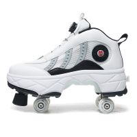 New arrival Dual purpose roller 4 wheels in shoes safety durable adjustable skates comfortable Roller Skating Shoes for adult Training Equipment