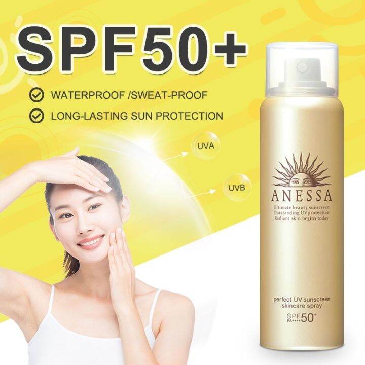 Anessa Perfect UV Sunscreen Skincare Spray SPF50 PA 60g Anti-UV ...