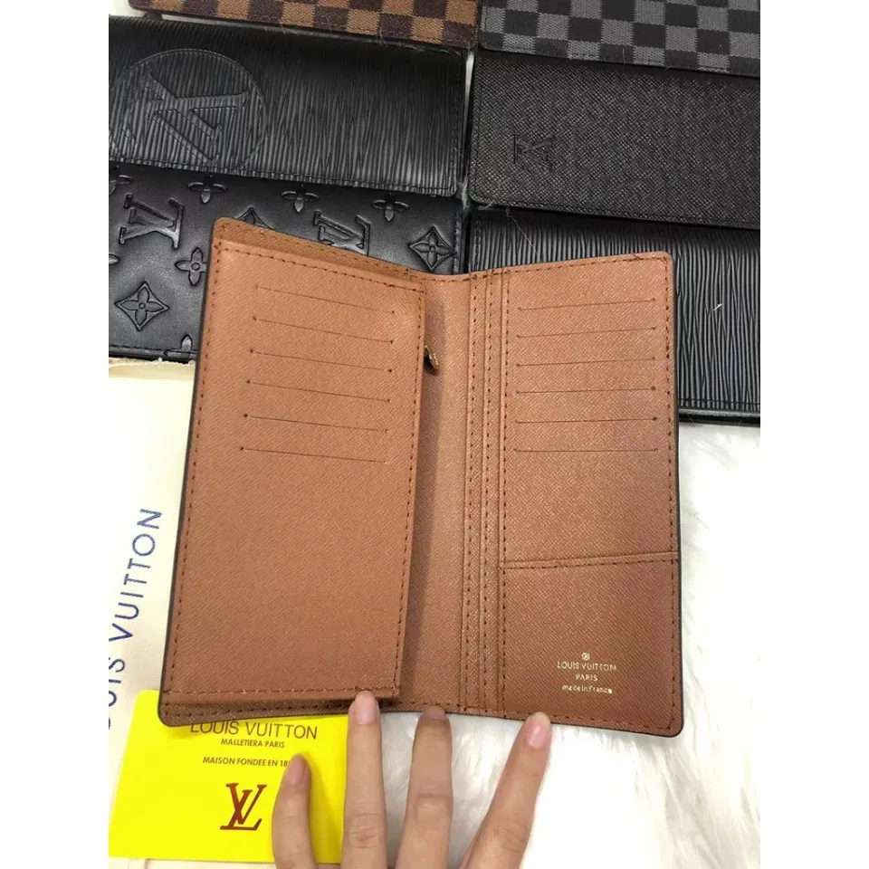 long mens wallet with box men's wallet bifold luxury top grade quality 62665  with box unisex fashion