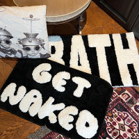 High qualityTufting Funny Letters Bathroom Mat Soft Rug Fluffy Bedroom Car Floor Safety Pad Aesthetic Home. Room Decor.