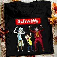 Rack Marty JOKER Schwifty ตลกเสื้อยืดสีดำ