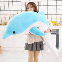 30-70CM Long Dolphin Pillow Stuffed Plush Toy Kawaii Soft Sleeping Cushion Plushies Animal Pillow Hugs ChildrenGirl Toy Gift