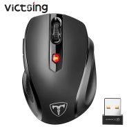 VicTsing เมาส์ไร้สาย MM057 2.4Ghz,ออกแบบตามหลักสรีรศาสตร์เมาส์ออปติคัล6ปุ่ม2400 DPI ประหยัดพลังงานสำหรับคอมพิวเตอร์แล็ปท็อปพีซี