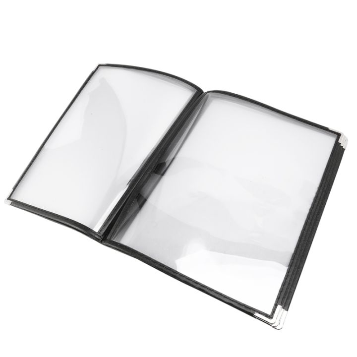 Transparent Restaurant Menu Covers for A4 Size Book Style Cafe Bar 6 Pages  12 View 