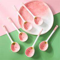 High-quality Cute  Teaspoon Multipurpose Kitchen Accessories Ceramic Spoon For Children Long Handle Spoon Good-looking Serving Utensils