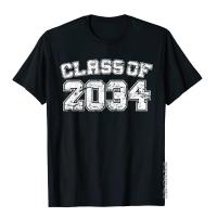 Class Of 2034 34 School Tee Shirt Graduation Class Party Funny Fitness Top T-Shirts Cotton Mens Tops T Shirt Printed On XS-4XL-5XL-6XL