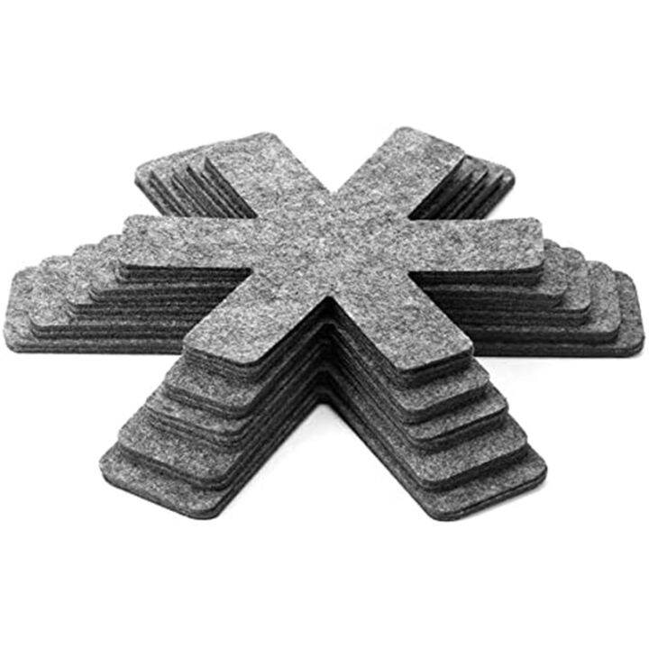 20 Pot Pan Protectors, 5 Sizes of Gray Felt Pan and Pan Separator Pads