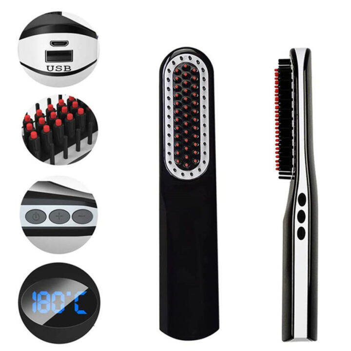 beard-straightener-brush-usb-wireless-charging-hair-comb-portable-mini-ceramic-charging-hair-straightener-one-step-hair-styler