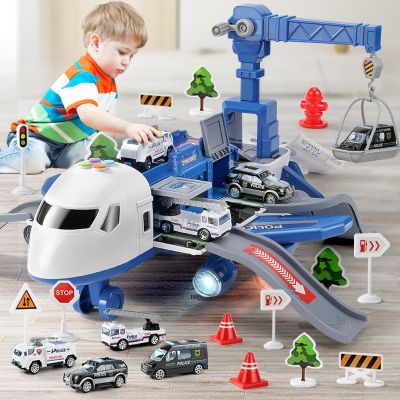 New Deformation Music Simulation Track Inertia Toy Aircraft Large Size Passenger Plane Kids Airliner Toy Car For Childrens Gift