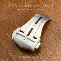 18mm Quality Pointed Stainless Steel Bracele Buckle for Omega Leather Rubber Watch Strap Deployment Folding Clasp Accessories