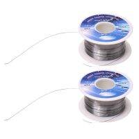 2X Solid Solder 0.3mm Dia Flux Core 63% Tin 37% Lead Long Wire Reel