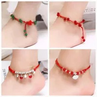 Handmade Red String Foot Bracelet For Women Lucky Amulet Braid Rope Wristband Anklet Foot Jewelry Wholesale