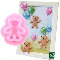 3D Craft Mini Bear Fondant Silicone Molds Baby Birthday Cake Decorating Tools Chocolate Gumpaste Candy Polymer Clay Moulds Bread  Cake Cookie Accessor