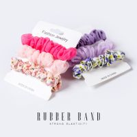 RANSACK60CK6 3pcs อีลาสติก ผ้าชีฟองเส้นด้าย scrunchies ที่มัดผม แฟชั่นสำหรับผู้หญิง เชือกมัดผม แถบคาดศีรษะ อุปกรณ์เสริมผม ยางรัดผม สำหรับผู้หญิง