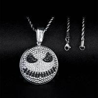 [COD] Horror Smiley Face Pendant Dark Gothic Alloy Necklace Factory Wholesale