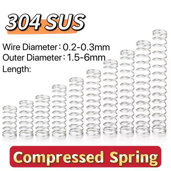 Stainless Steel Compression Spring Wire Diameter 0 2mm 0 3mm 0 4mm 304