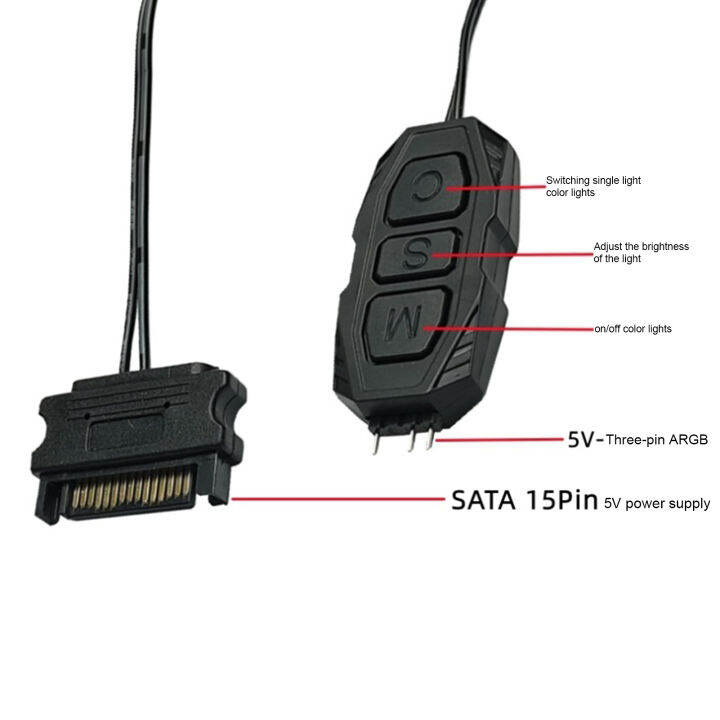ที่เก็บข้อมูลขนาดใหญ่ตัวควบคุม-argb-แบบปลั๊กเสียบคอลโทรลเลอร์และเล่นได้คอนโทรลเลอร์-rgb-ที่สดใสสำหรับแฟนๆ5v-3pin-โหมดเปลี่ยนสีได้ง่ายอุปกรณ์เสริมคอมพิวเตอร์สมบูรณ์แบบ