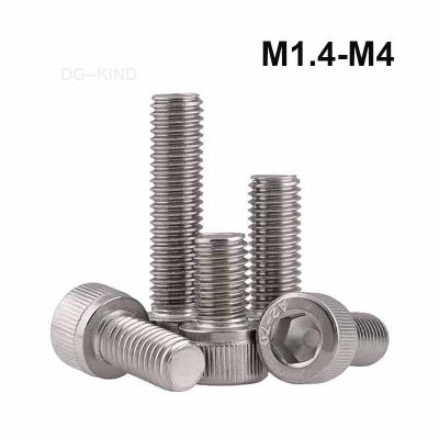 M1. 4 m1. 6 m2 m2. 5m3 m4 304 hexagon stainless steel hex socket head cap allen screw Length2mm-170mm Nails Screws Fasteners