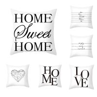 Letter Cushion Cover Black White Decorative Pillowcase Pillow Case Cover Home Love Letter Cushion Cover Pillow Case Cover Cushion Cover