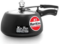 Hawkins CXT30 Contura Hard Anodized Induction Compatible Extra Thick Base Pressure Cooker, Black, 3L, 3 L 3 L Black