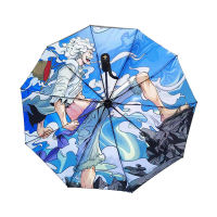 906A Sunny Umbrella Lufei เกียร์5 Sun God Nika Formic Automatic Folding Umbrella Sunscreen ร่มกันแดดไวนิล