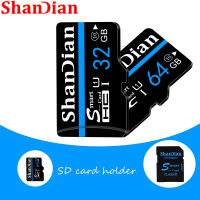 ShanDian Class 10 128GB 64GB 16GB การ์ดหน่วยความจำฟรี SD Adapter 32Gb TF Card Smartsd Pendrive แฟลช8GB Memory Disk สำหรับสมาร์ทโฟน