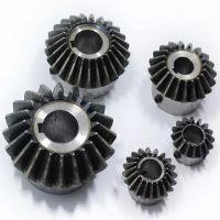 Bevel Gear 1M 20Teeth 45 steel inner hole 5mm/6mm/7mm/8 mm gear 90 degrees meshing angle Steel Gears Screw Hole M5 2pcs