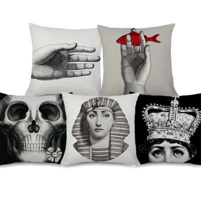 hot！【DT】☫❉  Cushion Cover Sofa Bedroom Portrait Pillowcase Decoration Insert NOT Included