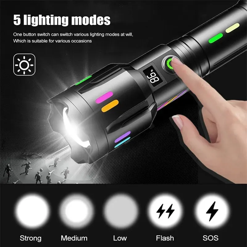 Outdoor Ultra Bright 5-Modes White Light Zooming Camping